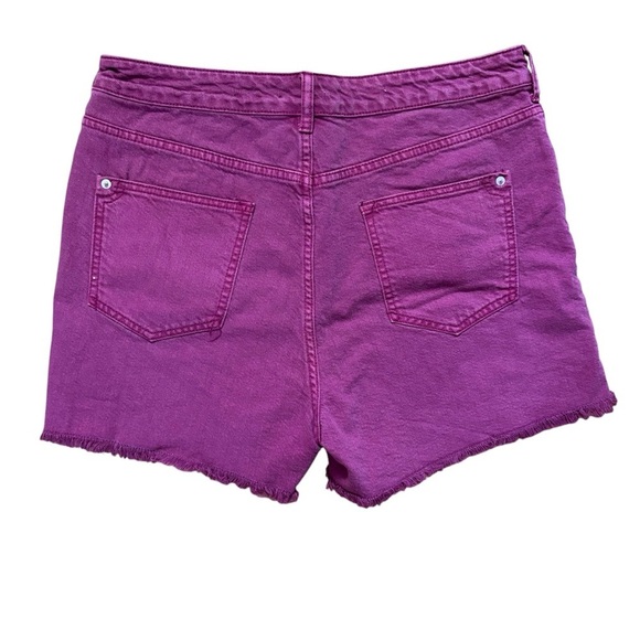 Anthropologie PILCRO Frayed Raw Hem Denim Shorts Purple Women’s Size 31 New Tag - Picture 2 of 7
